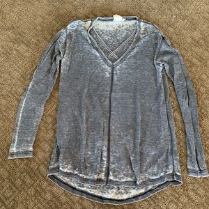 Vintage Wash Criss Cross Top